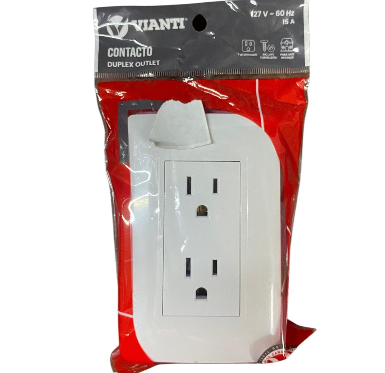 Contacto Doble Con Placa Vianti